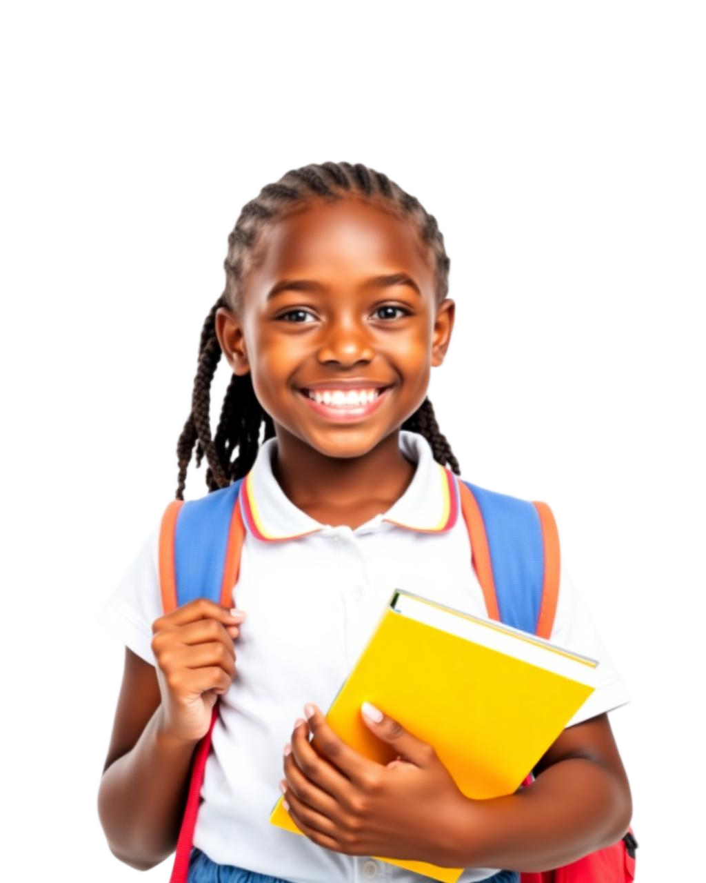 Happy young student holding a book